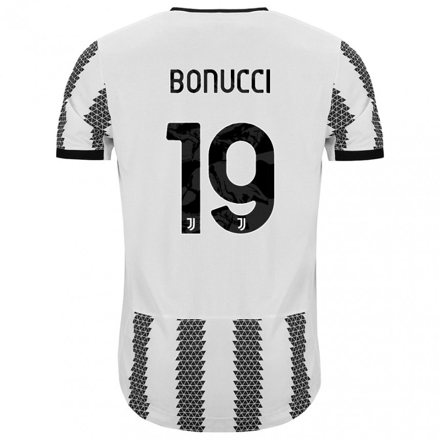 Camiseta blanca negra número 19 Tallas de adulto y niño. Primera camiseta réplica oficial autorizada Sportbaer Leonardo Bonucci Camiseta de fútbol 2021 2022 